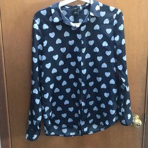 Ann Taylor Petite Heart Shirt/blouse